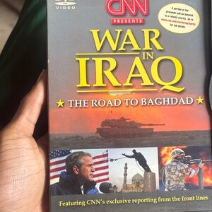 CNN War in Iraq: The Road to Baghdad DVD - Yellow & Orange Cover